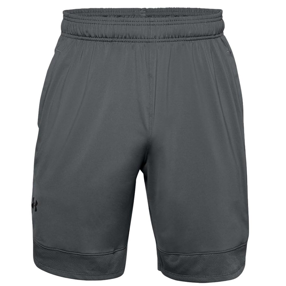 Under Armour Men's Training Stretch Shorts , Pitch Gray (012)/Black , Large