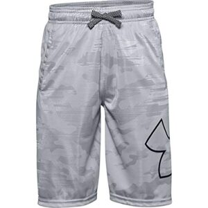 under armour renegade 2.0 jacquard shorts, mod gray (011)/black, youth small