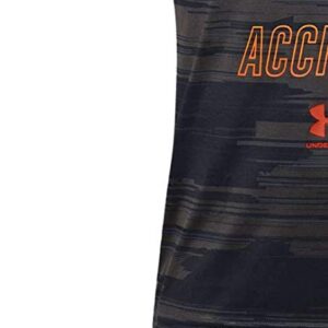 Under Armour Tech Verbiage Aop Short Sleeve, Black (001)/Rich Orange, Youth Small