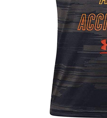 Under Armour Tech Verbiage Aop Short Sleeve, Black (001)/Rich Orange, Youth Small