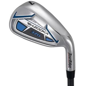 Tour Edge Bazooka 370 Complete Set-RH-Uniflex-Steel, Black/Blue, One Size (B6SRGU12.B)