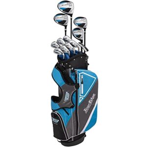 Tour Edge Bazooka 370 Complete Set-RH-Uniflex-Steel, Black/Blue, One Size (B6SRGU12.B)