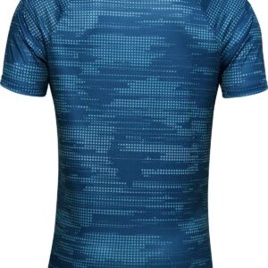 Under Armour Boys' Tech Big Logo Printed Short Sleeve Gym T-Shirt , Graphite Blue (581)/Cerise , Youth Small