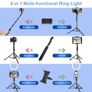 10.2" Ring Light with Stand, SAVEYOUR Dimmable LED Ring Light with Tripod Stand & Phone Holder Lighting for Live Stream/Makeup/Video/Camera/YouTube, Compatible with iPhone Android