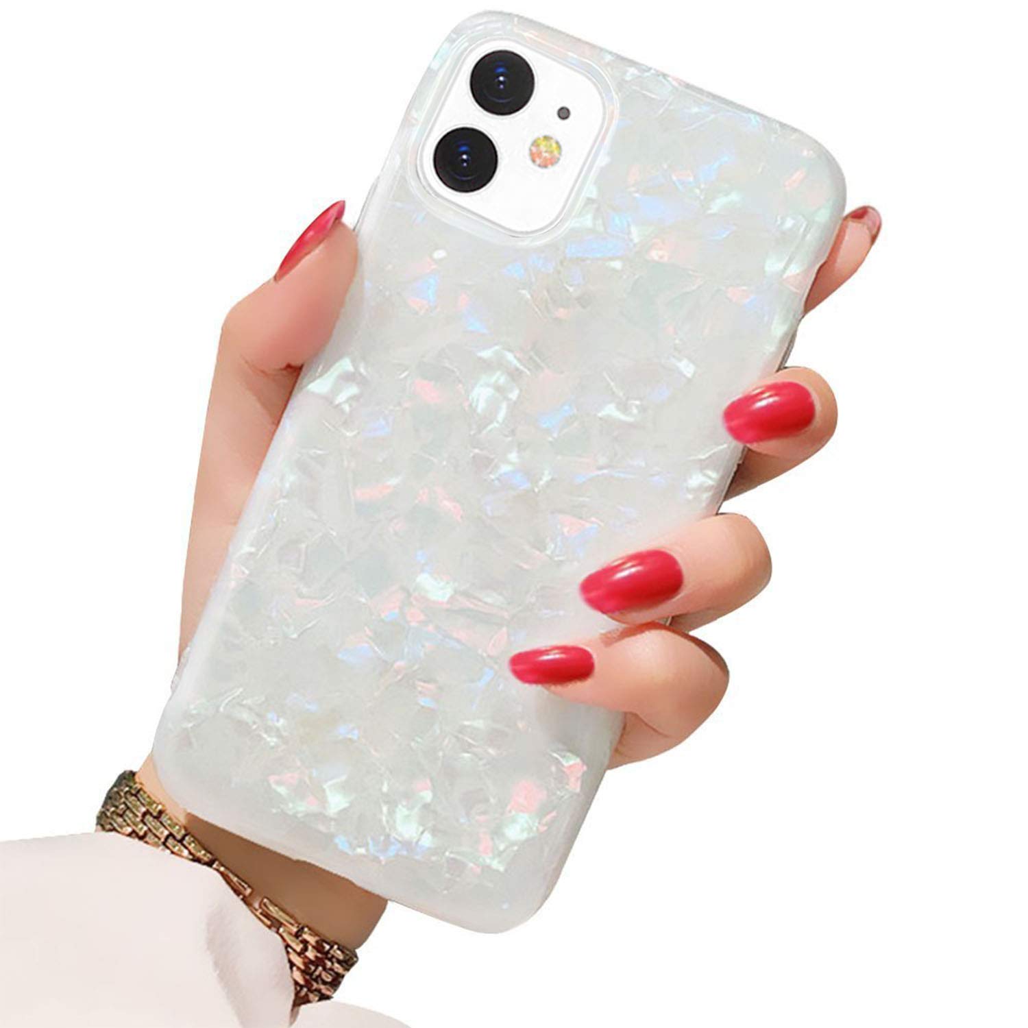 BOFTALE iPhone 11 Case 2019, Girls Women Glitter Cute Slim Thin Soft TPU Silicone Clear Bumper Shockproof Protective Phone Case Cover Compatible with iPhone 11 6.1 inch (Colorful)