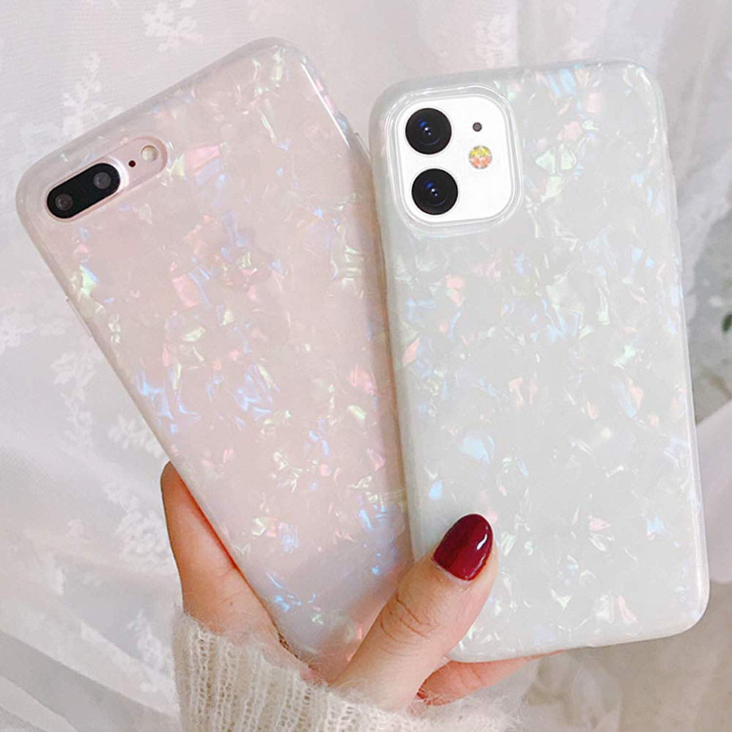 BOFTALE iPhone 11 Case 2019, Girls Women Glitter Cute Slim Thin Soft TPU Silicone Clear Bumper Shockproof Protective Phone Case Cover Compatible with iPhone 11 6.1 inch (Colorful)