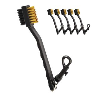 goldeal pack of 5 golf brush and club groove cleaner set, golf club brush, golfing equipment, accessories for golf clubs, balls, clothing, shoes, golf aids, easily attaches to golf bag (5)