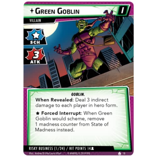 Marvel Champions The Card Game The Green Goblin SCENARIO PACK - Superhero Strategy Game, Cooperative Game for Kids and Adults, Ages 14+, 1-4 Players, 45-90 Min Playtime, Made by Fantasy Flight Games