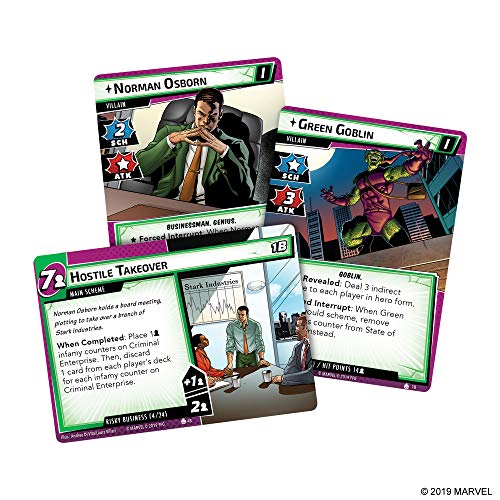 Marvel Champions The Card Game The Green Goblin SCENARIO PACK - Superhero Strategy Game, Cooperative Game for Kids and Adults, Ages 14+, 1-4 Players, 45-90 Min Playtime, Made by Fantasy Flight Games