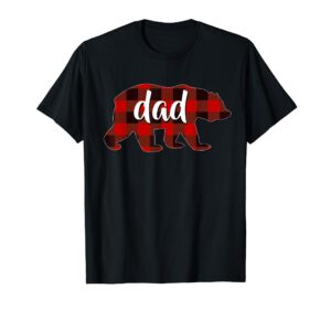 red plaid dad buffalo matching family papa pajama christmas t-shirt