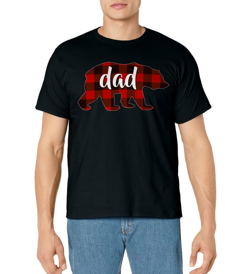 Red Plaid Dad Buffalo Matching Family Papa Pajama Christmas T-Shirt