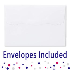 Big Dot of Happiness Jolly Santa Claus - Shaped Thank You Cards - Christmas Party Thank You Note Cards with Envelopes - Set of 12