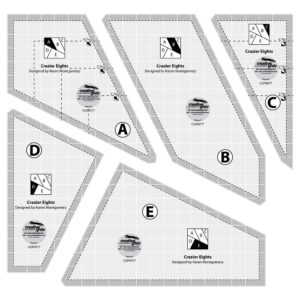 creative grids crazier eights template 5pc set - cgrmt7