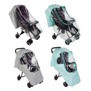 Universal Stroller Rain Cover Stroller Weather , Clear Stroller Weather Waterproof Windproof Baby Pram Pushchair Accessories(Universal-Light Grey)