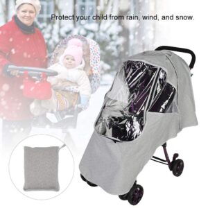 Universal Stroller Rain Cover Stroller Weather , Clear Stroller Weather Waterproof Windproof Baby Pram Pushchair Accessories(Universal-Light Grey)