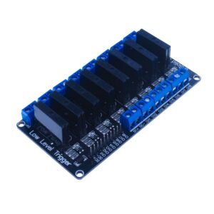 huaban 1pcs 8 channel dc 5v solid state relay module high level g3mb-202p relay ssr avr dsp for android