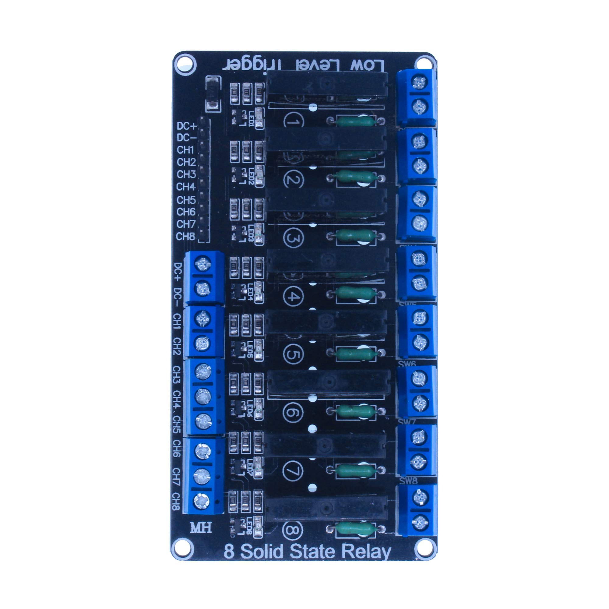 HUABAN 1PCS 8 Channel DC 5V Solid State Relay Module High Level G3MB-202P Relay SSR AVR DSP for Android