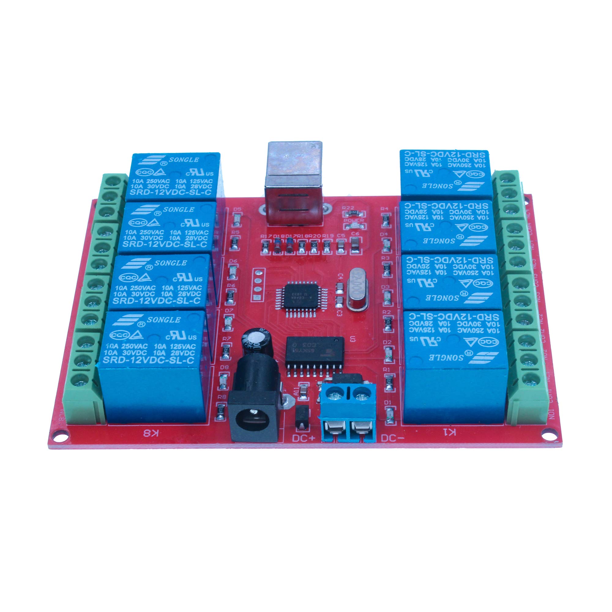 HUABAN 12V 8 Channel USB Relay Module Computer Control Switch Drive Free for Smart Controller