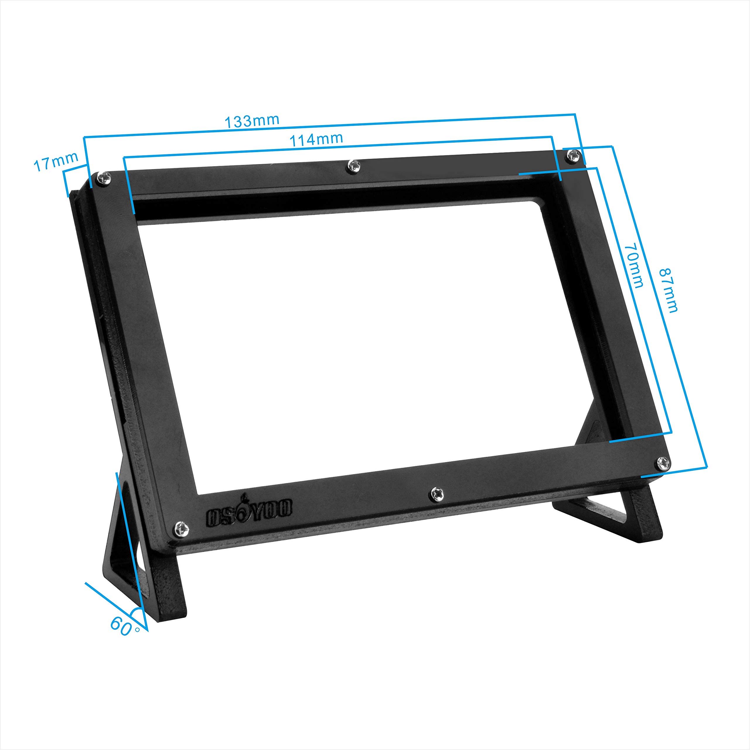 OSOYOO Protective Case Stand Holder for OSOYOO 5 Inch DSI Touch Screen LCD Display compatible with Raspberry Pi 4 3 3B+ 2