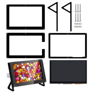 osoyoo 5 inch dsi touch screen 800x480 lcd display with portable mount stand holder case for raspberry pi 4b 3b 3b+ 2