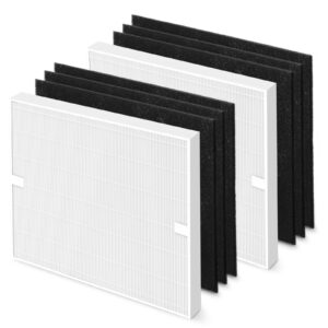 ap-1512hh air purifier replacement filter set for coway airmega ap-1512hh and and airmega 200m air purifier, 2 hepa and 6 carbon filters, compared to part #3304899