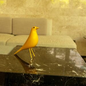 Mid Century Home Decor, House Bird, Adornment Office Home Decor, Desk Dove Ornament, Arts Pigeon Gifts, Replica Sculpture (Yellow)…