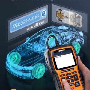 FOXWELL NT510 Elite fit for Porsche OBD2 Scanner Bi-Directional Scan Tool Full System Code Reader Diagnostic Tool with Active Test All Service Oil EPB ABS ESP SAS Lamp Reset CKP Battery Registration