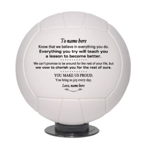 personalized custom volleyball- dad to son - mom to son - grandpa to grandson - grandma to grandson - graduation birthday wedding (full size regulation, personalized)
