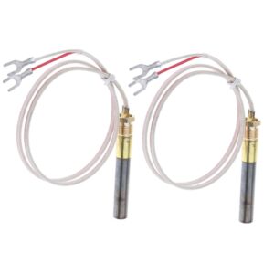 gazechimp 2 pcs 24 inch millivolt thermopile generators replacement used fireplace / / gas fryer cluster thermocouple