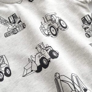 Little Boys Excavator Sweatshirts Toddler Boy Long Sleeve Cartoon Sport Pullover 1 2 T