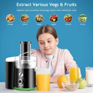 COSTWAY Juicer Machine, Centrifugal Juicer with 3-Inch Wide Mouth, BPA-Free Stainless Steel Juice Maker with 2-Speed Control, Masticating Juice Extractor for Fruit Vegetable