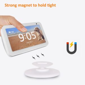 AutoSonic Stand for Echo Show 5 (1st Gen and 2nd Gen) | Adjustable Design Compatible with Alexa Show 5 | Magnetic,Swivel and Tilt | White