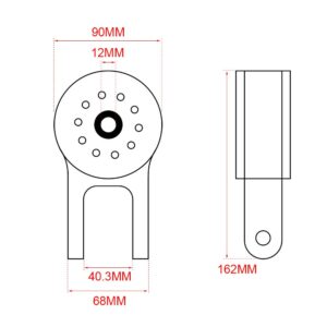 PTNHZ Aluminum 85A Polyurethane Rear Motor Mount For 2013-2018 Ford Focus ST/RS Mazda speed 3