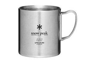 snow peak mg-214 stainless steel vacuum mug, 450