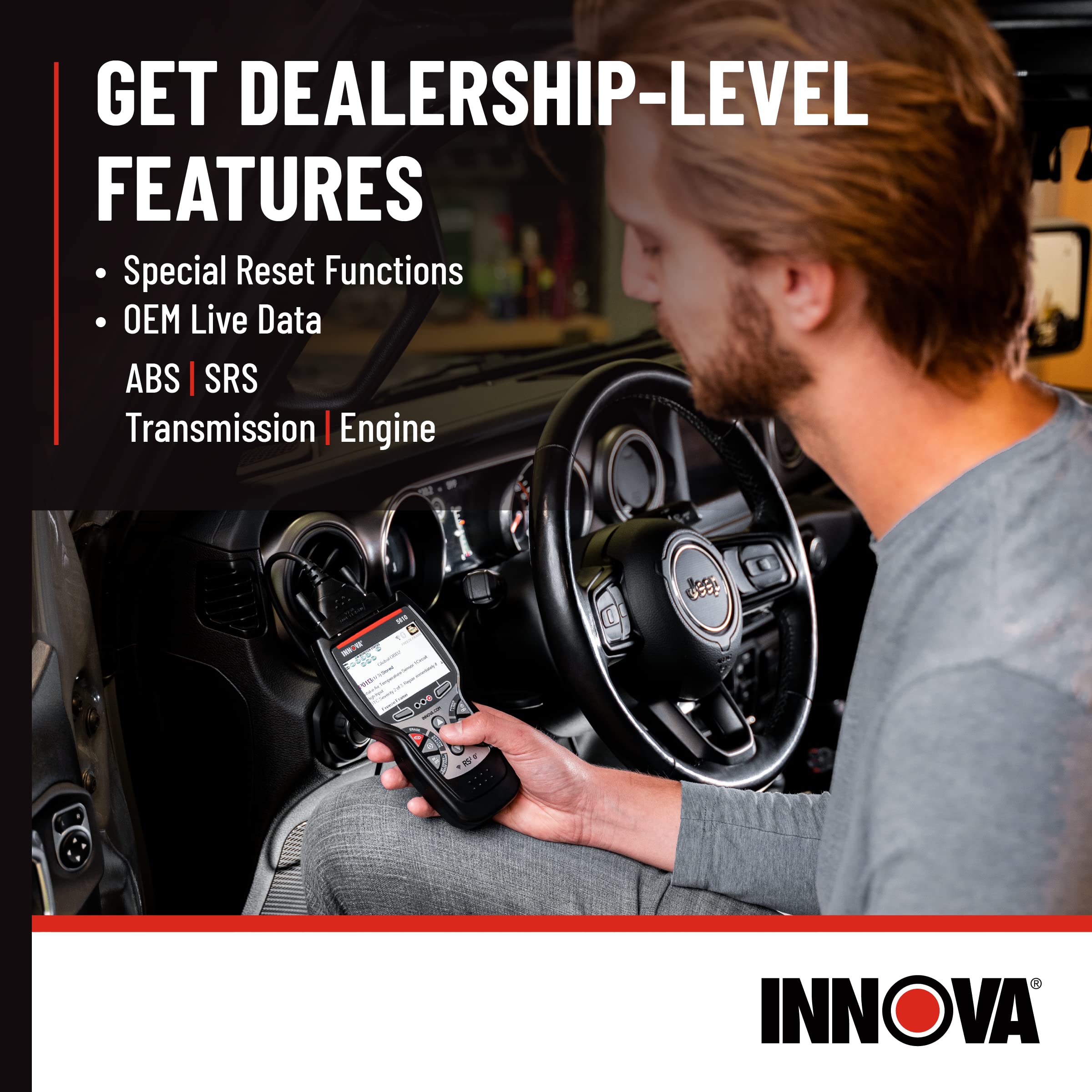 Innova 5610 OBD2 Bidirectional Scan Tool - Understand Your Vehicle, Pinpoint What's Wrong, and Complete Your Repairs with Less Headache. Free Updates. Free US-Based Technical Support.