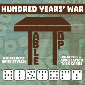 tabletop history -- hundred years' war -- game-based small group practice