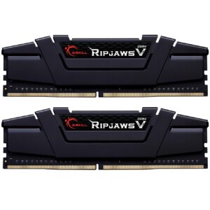 G.SKILL Ripjaws V Series (Intel XMP) DDR4 RAM 32GB (2x16GB) 3600MT/s CL16-19-19-39 1.35V Desktop Computer Memory UDIMM - Black (F4-3600C16D-32GVKC)