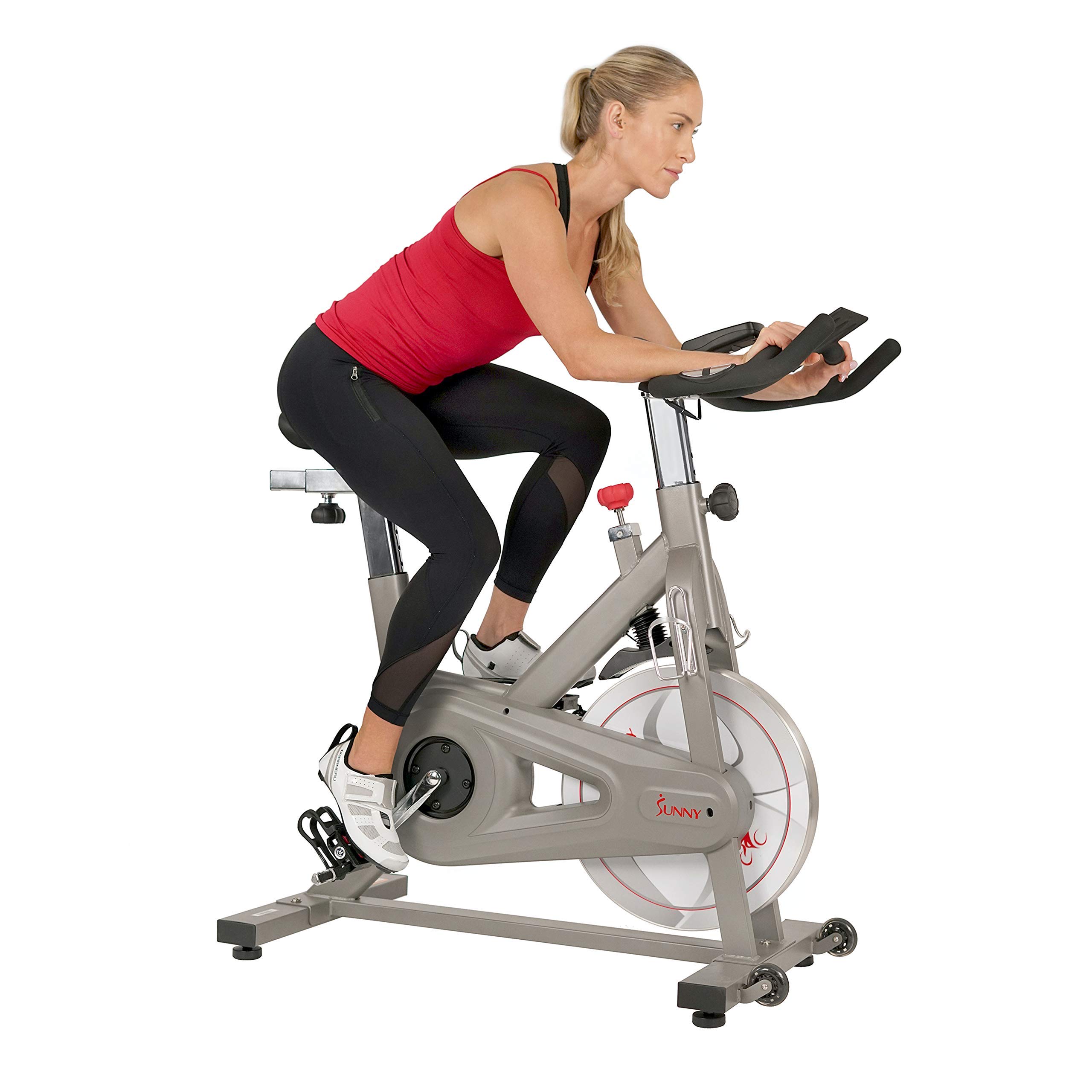 Sunny Health & Fitness Synergy Pro Magnetic Indoor Cycling Bike - SF-B1851 Silver