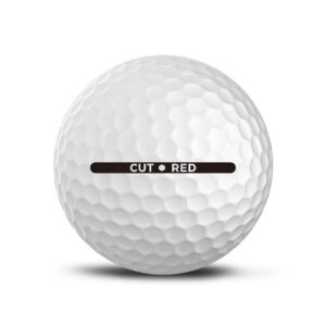 Cut Red Golf Balls - Premium, Soft Core Golf Ball - Offers Decreased Ball Spin & Improved Golf Shot Accuracy and Control - 2 Piece Construction (One Dozen)