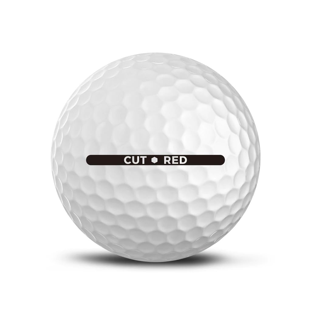 Cut Red Golf Balls - Premium, Soft Core Golf Ball - Offers Decreased Ball Spin & Improved Golf Shot Accuracy and Control - 2 Piece Construction (One Dozen)