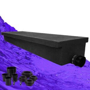 RecPro 23 Gallon RV Holding Tank 56" x 16 1/4" x 8 1/2" | 3366 | Black Waste Water | Includes Fittings Kit | Made in America