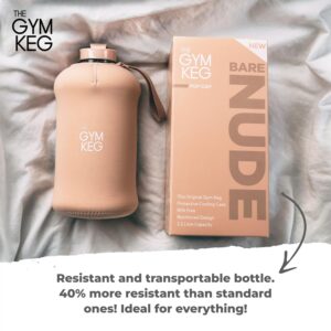 THE GYM KEG Sports Water Bottle - 2.2 L Insulated, Half Gallon, Carry Handle, Big Water Jug For Sport, Large Reusable Water Bottles, Ecofriendly, Tritan BPA Free Plastic, Leakproof