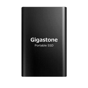 gigastone 2tb external ssd read speed 500mb/s usb 3.2 type-c external solid state drive portable, 3d nand ultra slim metal, for ps4 pc laptop mac windows linux android xbox one smart tv