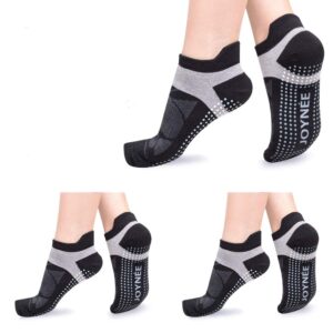 joynÉe non-slip yoga socks for women with grips,ideal for pilates,barre,dance,hospital,fitness 3 pairs