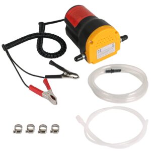 atpeam 12v 60w oil change pump extractor, oil/diesel fluid pump extractor scavenge oil change pump transfer suction transf