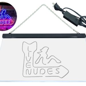 ADVPRO Live Nude Girls Bar Beer Pub Club Décor Dual Color LED Neon Sign Red & Blue 24" x 16" st6s64-i2042-rb