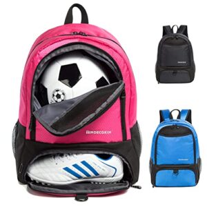 tindecokin soccer bag - youth soccer bags soccer & football & basketball & volleyball backpack training package