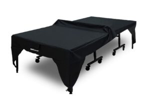 ping pong table cover - 600d oxford cloth sunscreen dustproof table tennis table cover, indoor/outdoor application - black