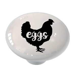 gotham decor chicken eggs silhouette farmhouse drawer/cabinet knob