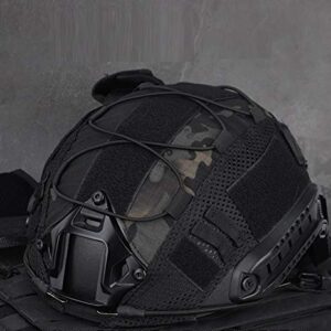 LANZON Tactical Multicam Helmet Cover for Fast Style Helmets (The Helmet is NOT Included) - Multicam Black